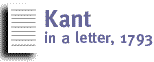 letter by Kant